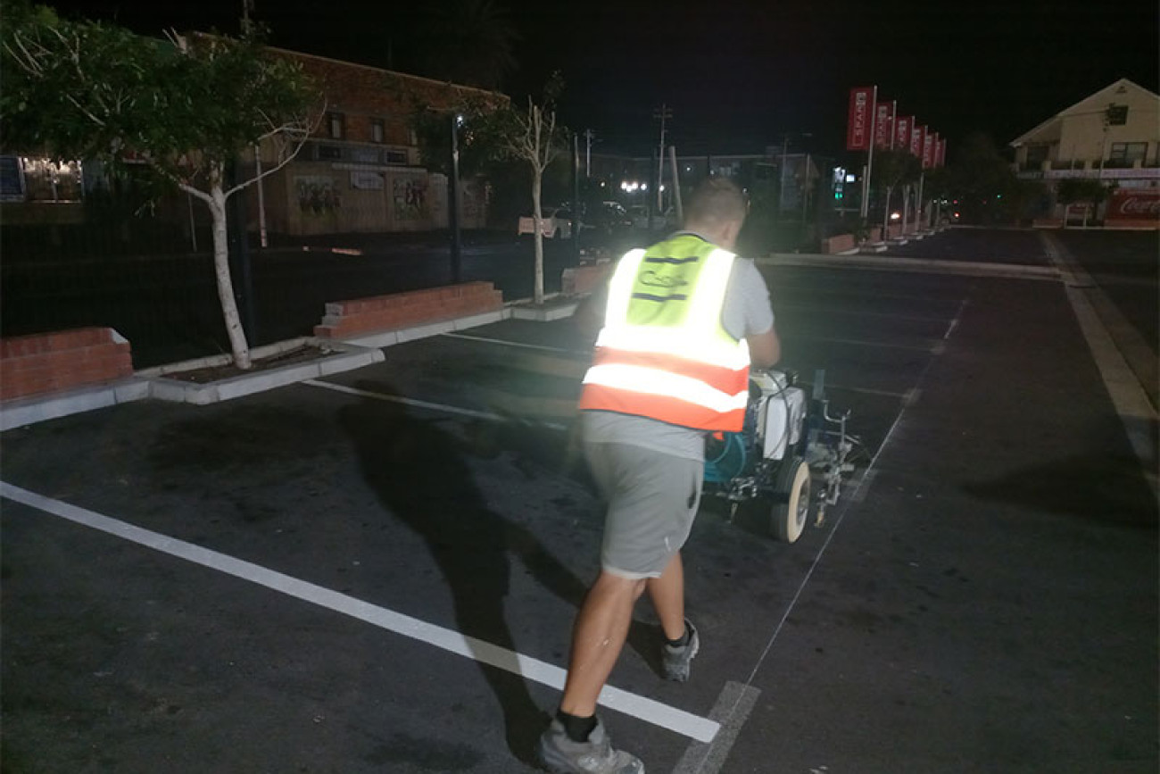 SPAR Grassy Park line striping